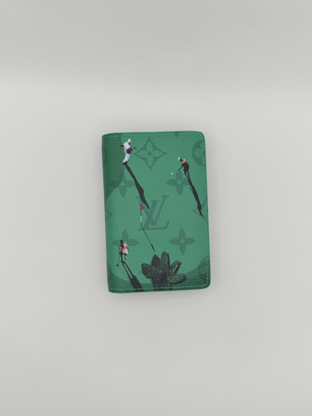 Louis Vuitton Green Golf Monogram Card Holder Pocket Organizer